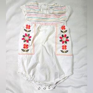 ‼️BUNDLE ONLY‼️Indigo Soul Kids | White Embroidered Romper | 12m
